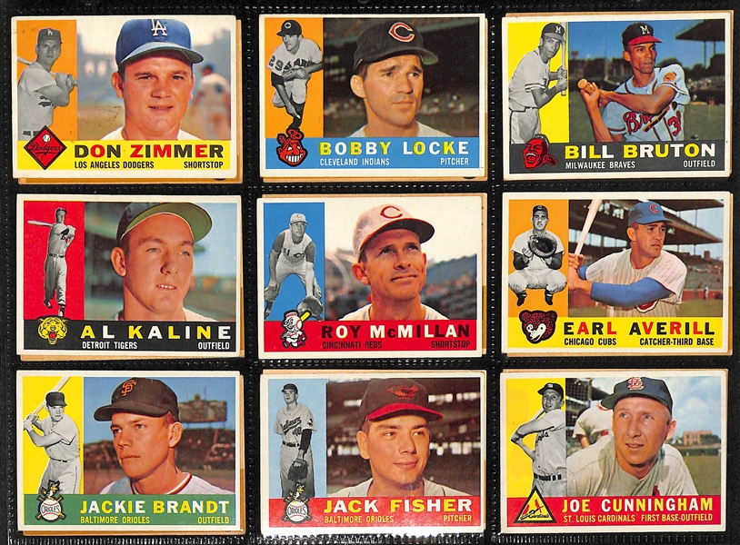 Lot of (250+) 1960 Topps Baseball Cards w. Stan Musial & Roberto Clemente